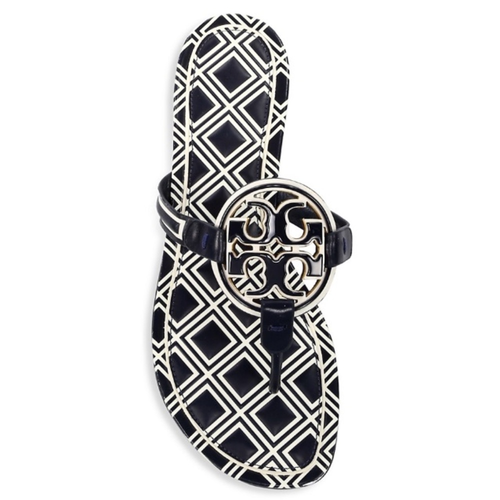 Tory Burch Sz 7.5 Leather Thong Sandal.